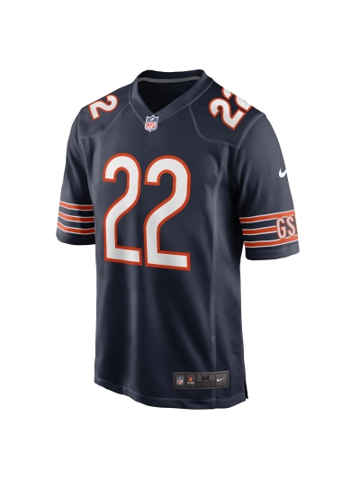 Men's Chicago Bears Elijah Hicks Nike Navy Team Game Jersey 02