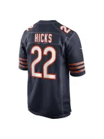Men's Chicago Bears Elijah Hicks Nike Navy Team Game Jersey