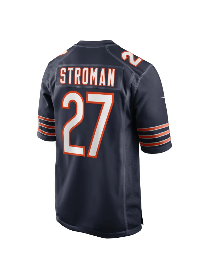 Men's Chicago Bears Greg Stroman Nike Navy Team Game Jersey
