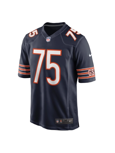 Men's Chicago Bears Larry Borom Nike Navy Game Jersey 02