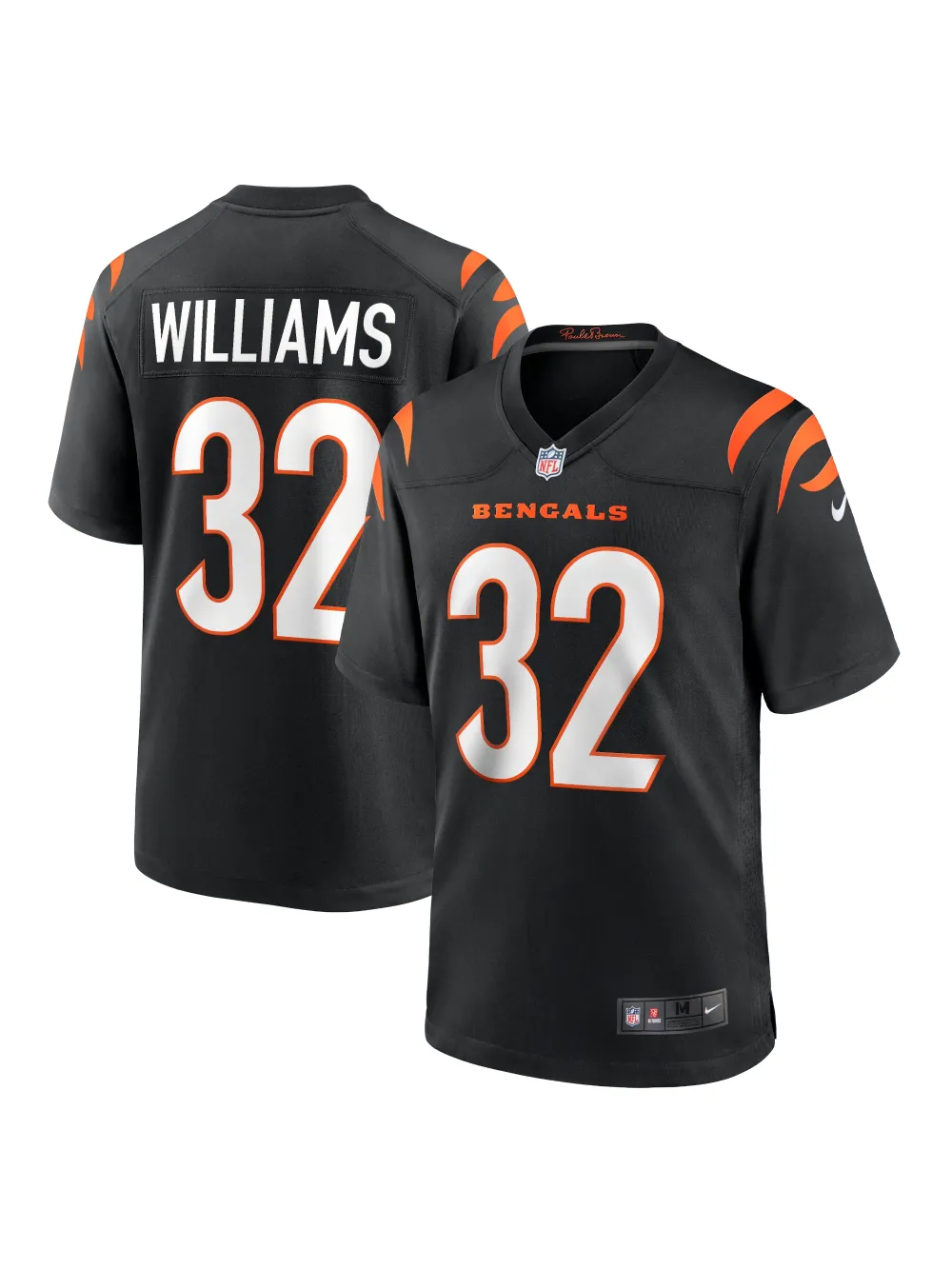 Men's Cincinnati Bengals Trayveon Williams Nike Black Game Jersey