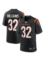 Men's Cincinnati Bengals Trayveon Williams Nike Black Game Jersey