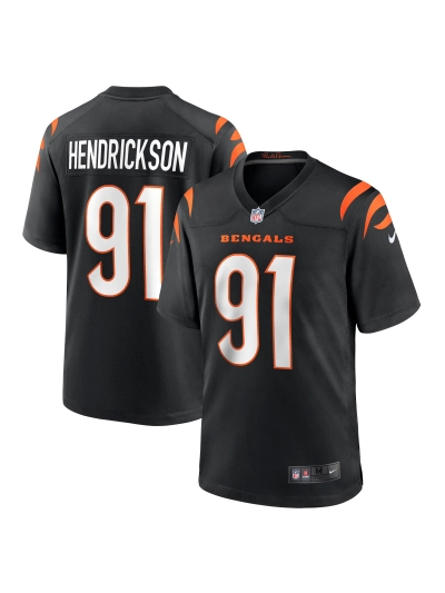 Men's Cincinnati Bengals Trey Hendrickson Nike Black Game Jersey 01