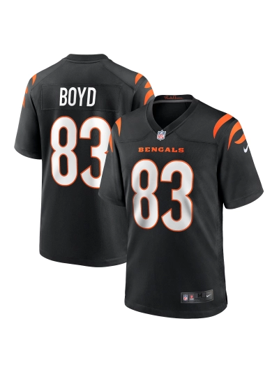 Men's Cincinnati Bengals Tyler Boyd Nike Black Player Game Jersey 01