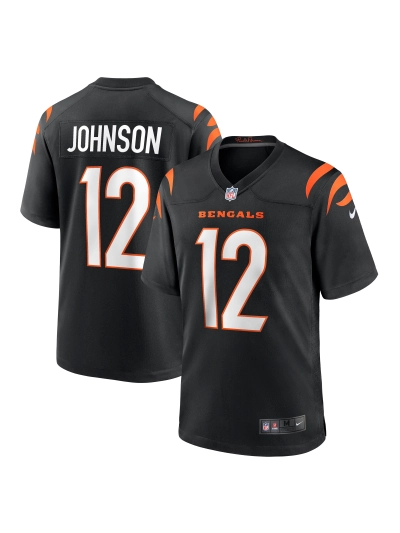 Men's Cincinnati Bengals Tyron Johnson Nike Black Home Game Player Jersey 01