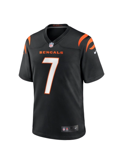 Men's Cincinnati Bengals Will Grier Nike Black Team Game Jersey 02