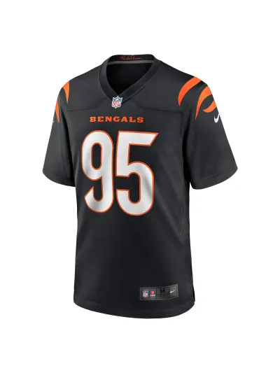 Men's Cincinnati Bengals Zach Carter Nike Black Game Player Jersey 02