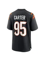 Men's Cincinnati Bengals Zach Carter Nike Black Game Player Jersey