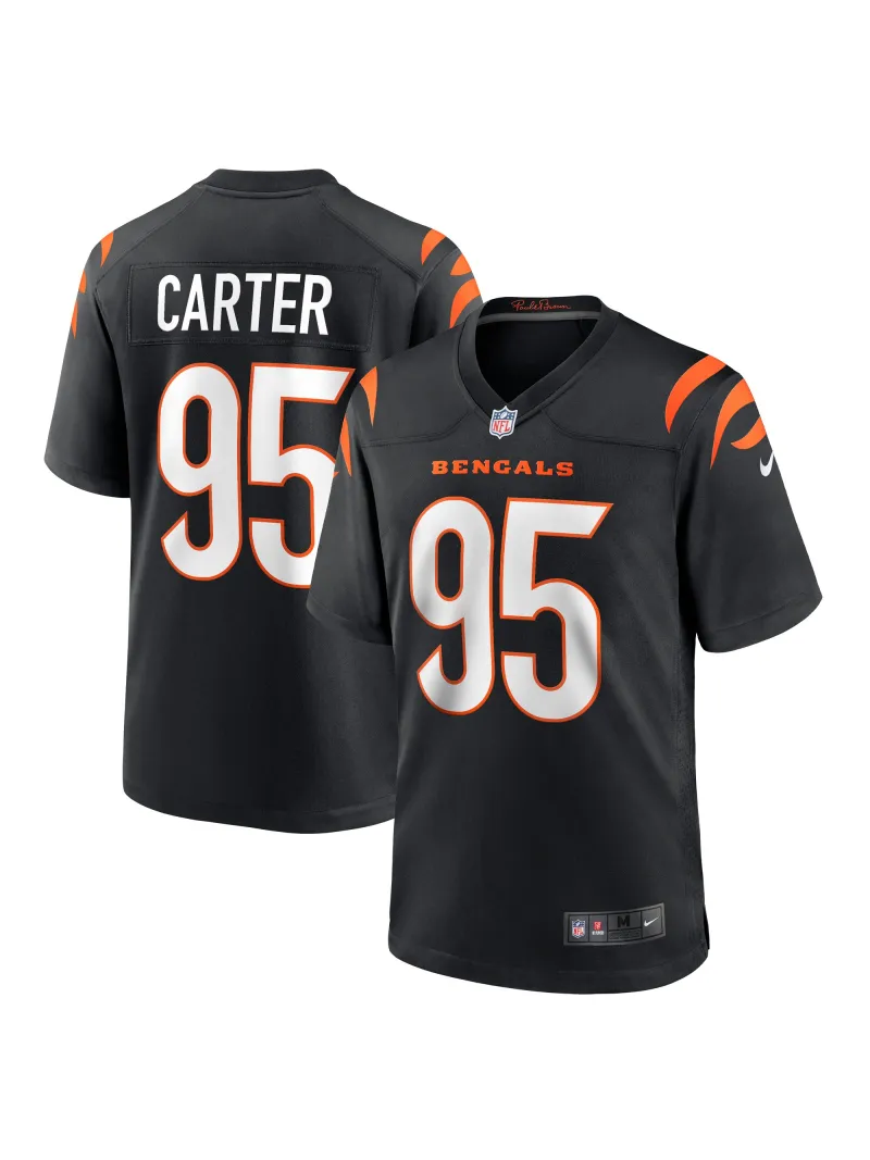 Men's Cincinnati Bengals Zach Carter Nike Black Game Player Jersey