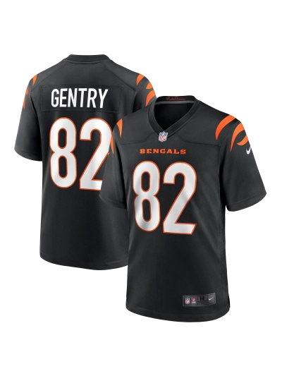 Men's Cincinnati Bengals Zach Gentry Nike Black Game Jersey 01