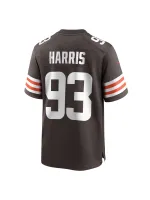 Men's Cleveland Browns Shelby Harris Nike Brown Team Game Jersey