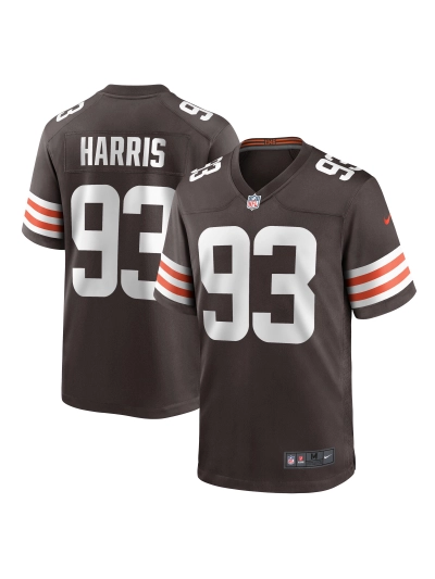 Men's Cleveland Browns Shelby Harris Nike Brown Team Game Jersey 01