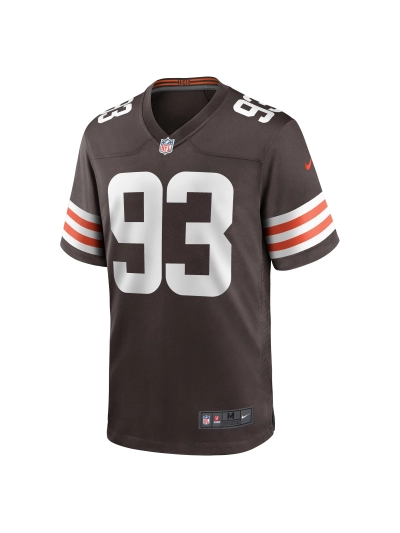Men's Cleveland Browns Shelby Harris Nike Brown Team Game Jersey 02