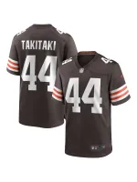 Men's Cleveland Browns Sione Takitaki Nike Brown Game Jersey