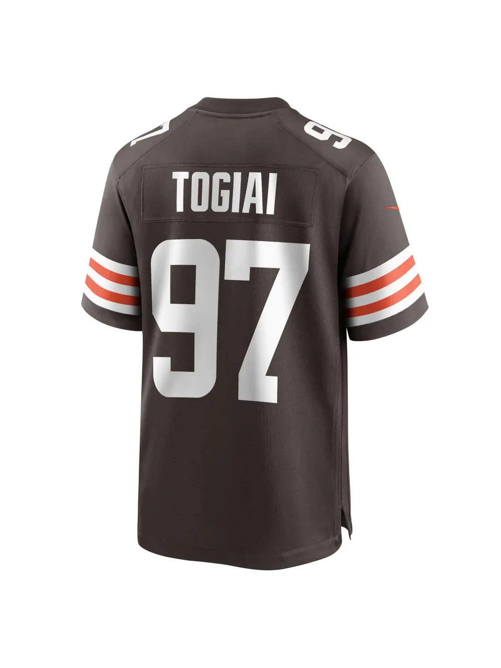Men's Cleveland Browns Tommy Togiai Nike Brown Game Jersey