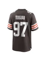 Men's Cleveland Browns Tommy Togiai Nike Brown Game Jersey