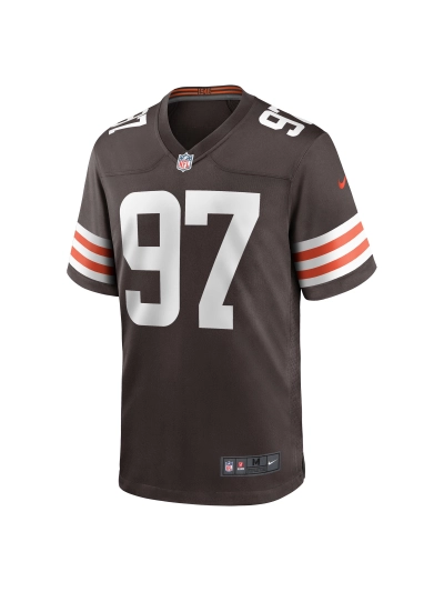 Men's Cleveland Browns Tommy Togiai Nike Brown Game Jersey 02