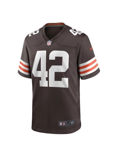 Men's Cleveland Browns Tony Fields II Nike Brown Team Game Jersey 02