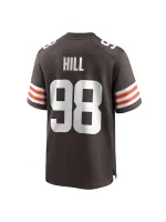 Men's Cleveland Browns Trysten Hill Nike Brown Game Jersey