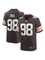 Men's Cleveland Browns Trysten Hill Nike Brown Game Jersey