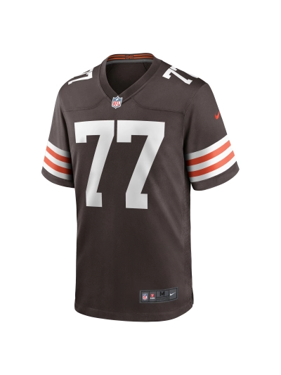 Men's Cleveland Browns Wyatt Teller Nike Brown Game Jersey 02