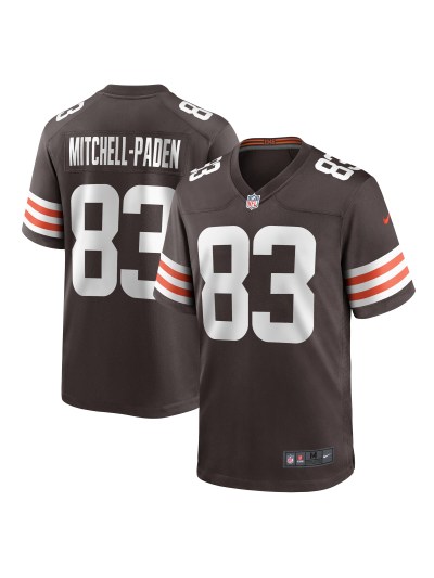 Men's Cleveland Browns Zaire Mitchell-Paden Nike Brown Team Game Jersey 01