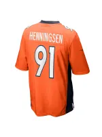Men's Denver Broncos Matt Henningsen Nike Orange Game Player Jersey