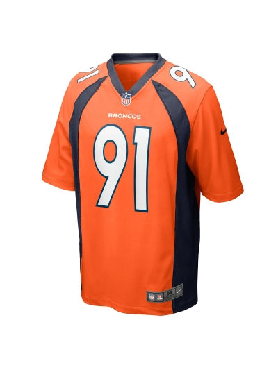 Men's Denver Broncos Matt Henningsen Nike Orange Game Player Jersey 02