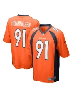 Men's Denver Broncos Matt Henningsen Nike Orange Game Player Jersey
