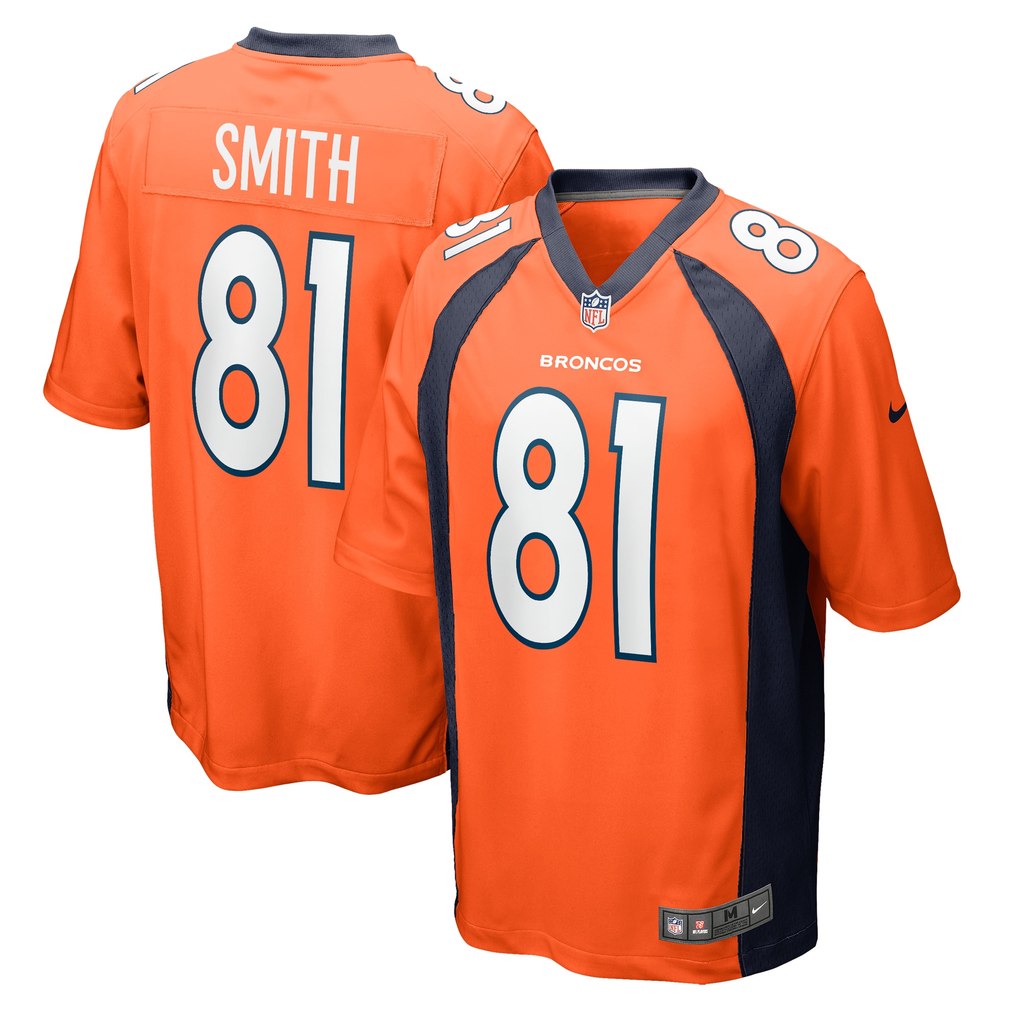 Men's Denver Broncos Tre'Quan Smith Nike Orange Game Jersey