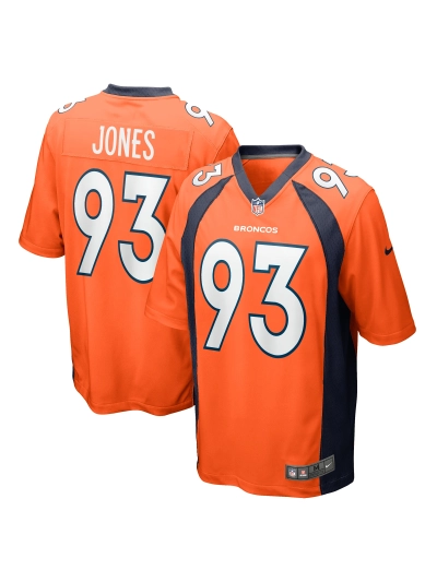 Men's Denver Broncos Troy Jones Nike Orange Game Jersey 01