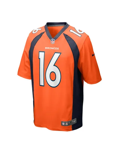 Men's Denver Broncos Wil Lutz Nike Orange Game Jersey 02