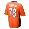 Men's Denver Broncos William Sherman Nike Orange Team Game Jersey