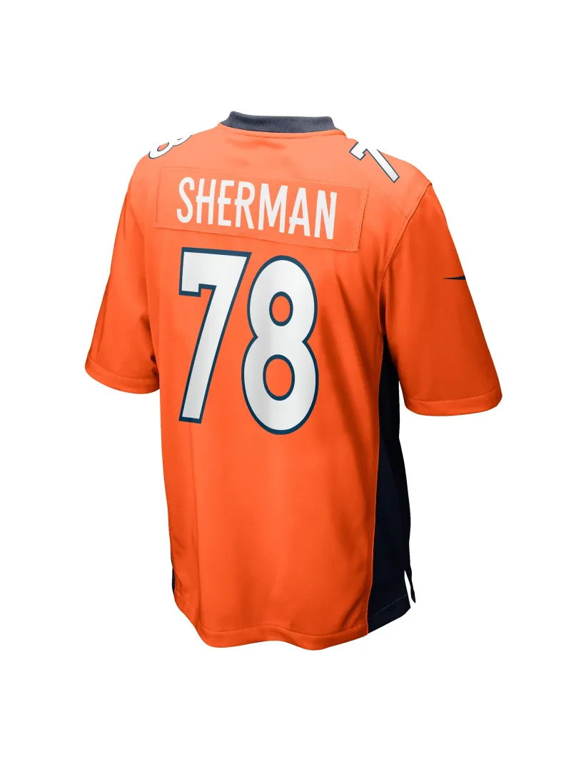 Men's Denver Broncos William Sherman Nike Orange Team Game Jersey