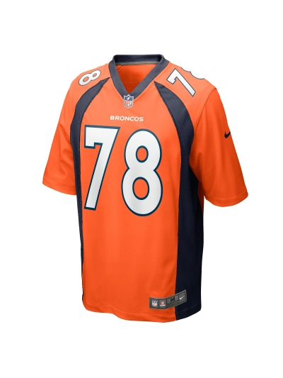 Men's Denver Broncos William Sherman Nike Orange Team Game Jersey 02