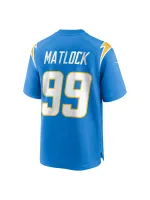  Men's Los Angeles Chargers Scott Matlock Nike Powder Blue Team Game Jersey