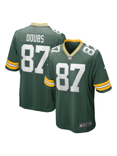 Men's Green Bay Packers Romeo Doubs Nike Green Game Player Jersey 01
