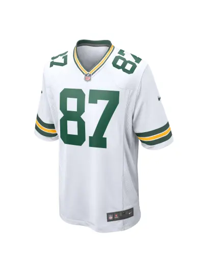 Men's Green Bay Packers Romeo Doubs Nike White Game Player Jersey 02