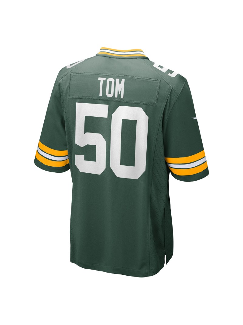 Men's Green Bay Packers Zach Tom Nike Green Game Player Jersey
