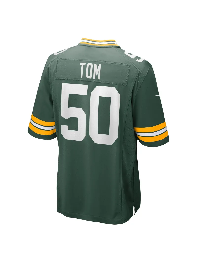 Men's Green Bay Packers Zach Tom Nike Green Game Player Jersey