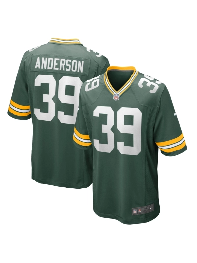 Men's Green Bay Packers Zayne Anderson Nike Green Team Game Jersey 01