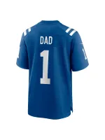 Men's Indianapolis Colts Number 1 Dad Nike Royal Game Jersey