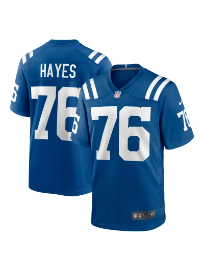Men's Indianapolis Colts Ryan Hayes Nike Royal Team Game Jersey 01