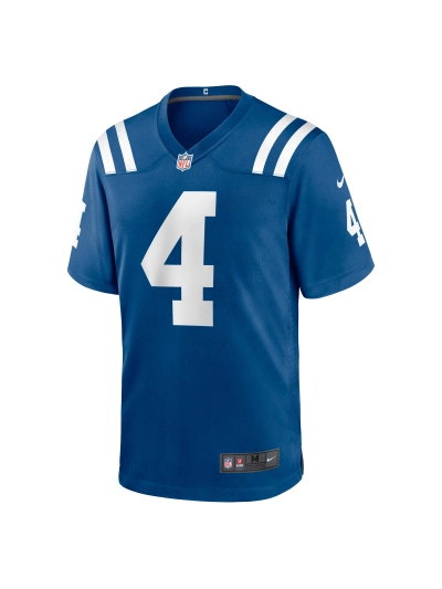 Men's Indianapolis Colts Sam Ehlinger Nike Royal Game Jersey 02