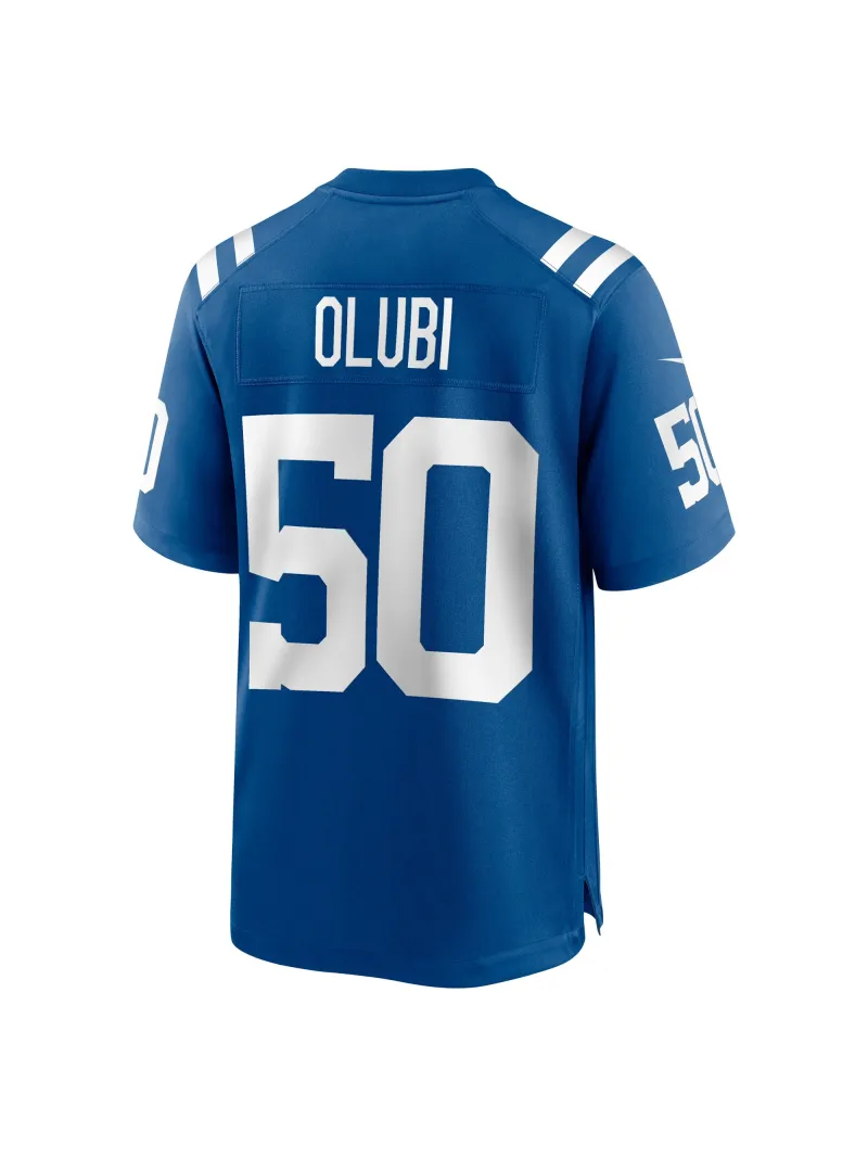Men's Indianapolis Colts Segun Olubi Nike Royal Game Player Jersey