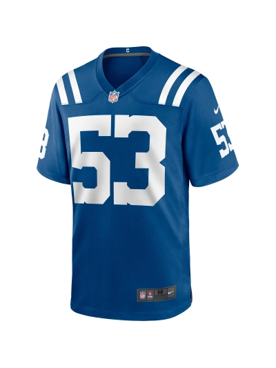 Men's Indianapolis Colts Shaquille Leonard Nike Royal Game Jersey 02