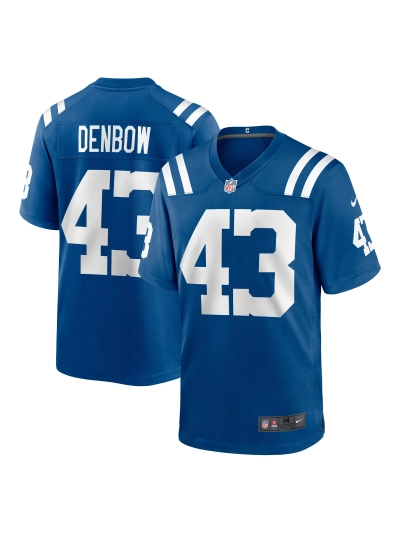 Men's Indianapolis Colts Trevor Denbow Nike Royal Game Player Jersey 01