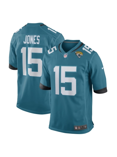 Men's Jacksonville Jaguars Tim Jones Nike Teal Game Player Jersey 01