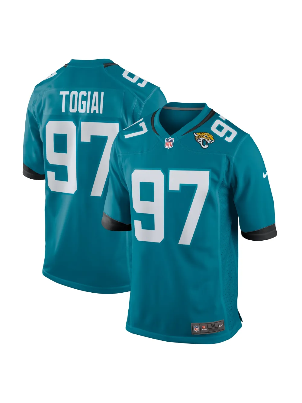 Men's Jacksonville Jaguars Tommy Togiai Nike Teal Team Game Jersey