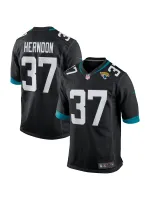 Men's Jacksonville Jaguars Tre Herndon Nike Black Game Jersey